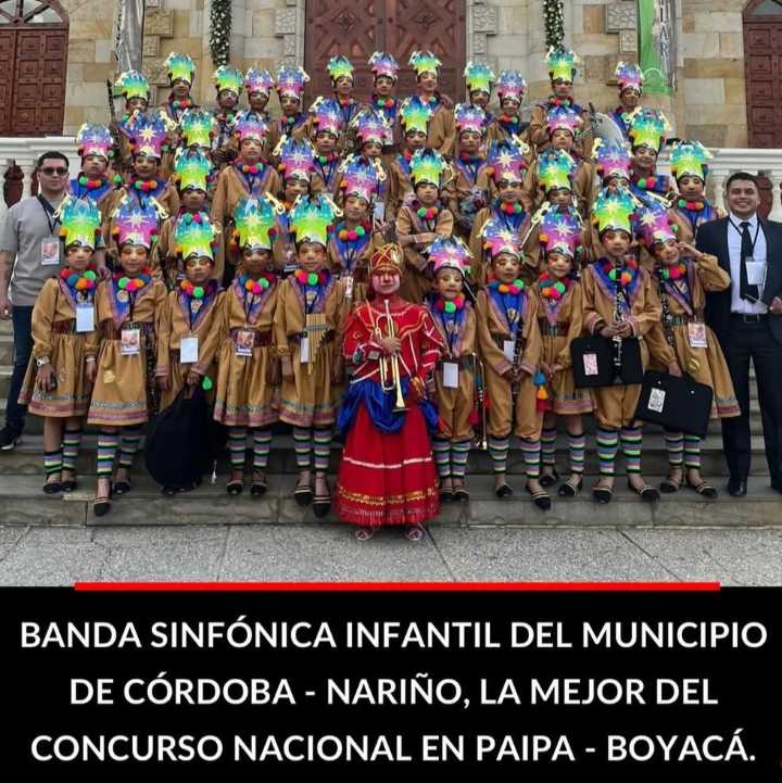«La Banda Sinfónica Infantil Bertha Beatriz Bravo de Nariño, Córdoba: Campeonas del Concurso Nacional de Bandas»