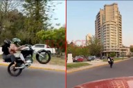 Video: registraron a conductor de moto haciendo “willy” en zona del Parque Urquiza