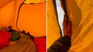 She Woke Up On The Mountain, Pulled The Tent Curtain, And Saw A Terrifying View