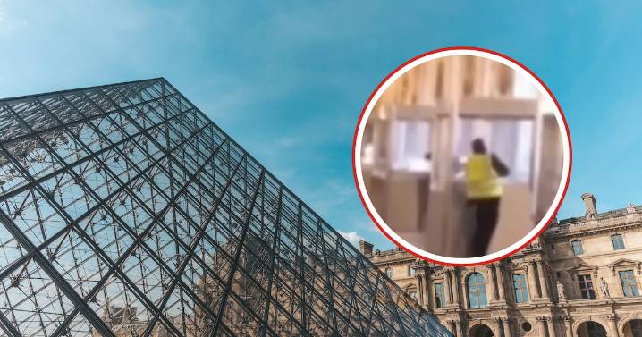 El VIDEO del momento exacto en el que roban las joyas del Museo del Louvre