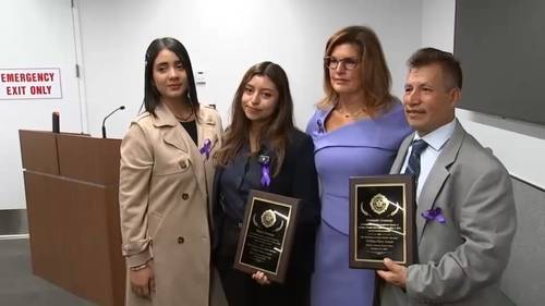 Civilian Hero Awards given to father and daughter who saved stabbing victim's life in White Plains