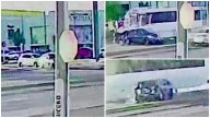 VIDEO: Versa se le atravesó a camión en la Tecnológico