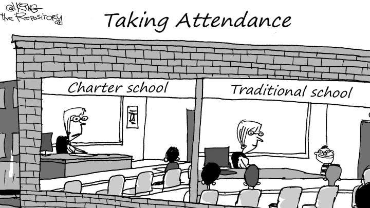 How many students are skipping at charter schools?