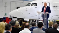 Dassault Falcon Jet CEO at opening of aircraft facility in Melbourne