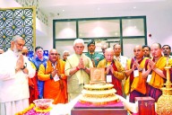LG Manoj Sinha arrives at Delhi with holy relics of Lord Buddha