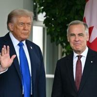 Trump expresses ambivalence toward the future of US-Mexico-Canada trade deal as he meets with Carney