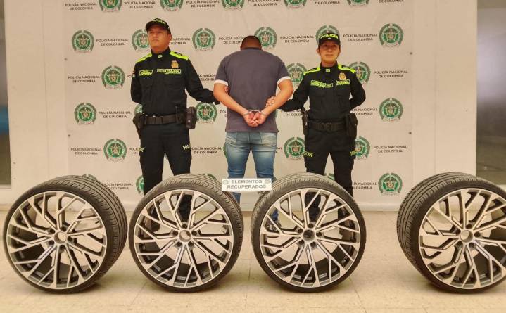 Capturado en flagrancia en Pasto con rines robados avaluados en $10 millones