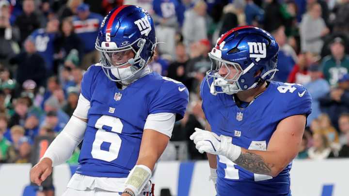 Giants teammates praise Dart, Skattebo after win over Eagles