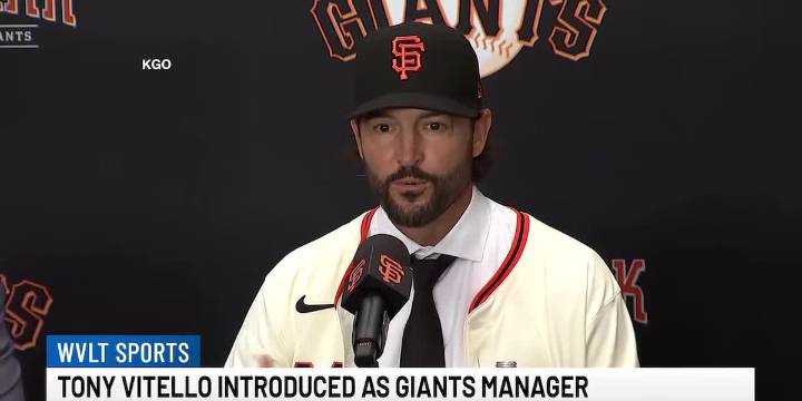 Tony Vitello introduced as Giants manager