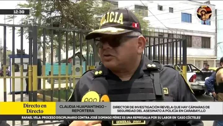 Jefe de la Dirincri informa que hay cámaras de seguridad para esclarecer asesinato a alférez de la PNP en Carabayllo
