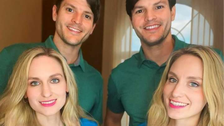 We're twin sisters who married identical brothers... trolls wonder if we swap with our hubbies