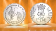 PM unveils stamp, Rs 100 coin featuring first-ever depiction of Bharat Mata on Indian currency