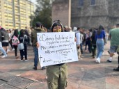 Jóvenes y madres buscadoras marchan a 57 años del 2 de octubre