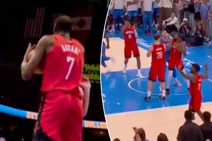 Kevin Durant has his Chris Webber moment but refs miss call in wild NBA opening night controversy