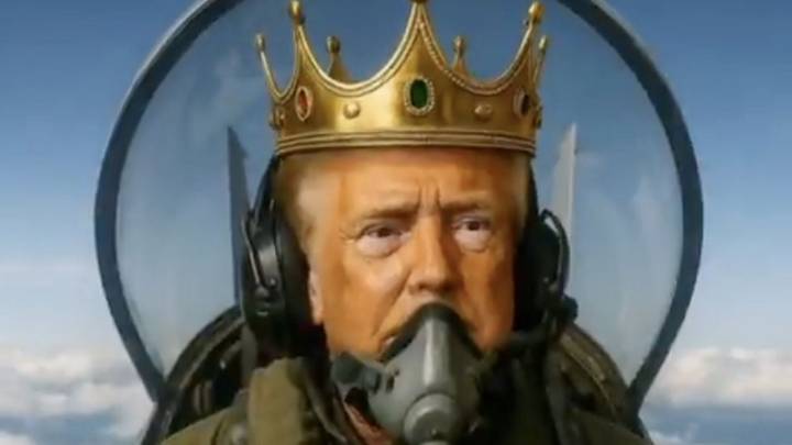 Trump responde a protesta “No Kings” con video IA de contenido escatológico