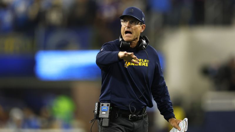 LA Chargers head coach Jim Harbaugh joins historic club with big win over Minnesota Vikings on Thursday Night Football
