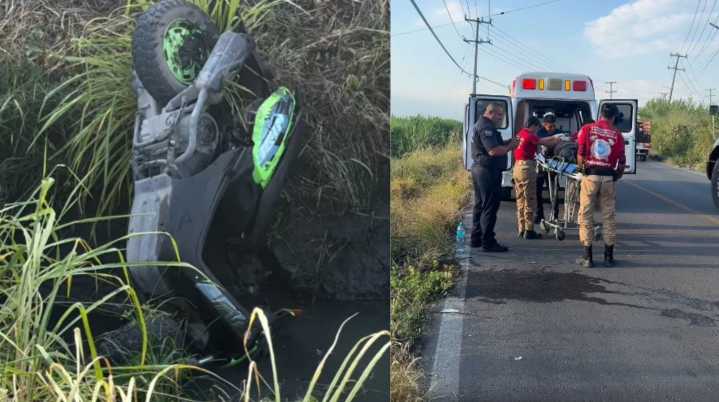 Joven motociclista a punto de ahogarse tras caer a un canal en Jojutla