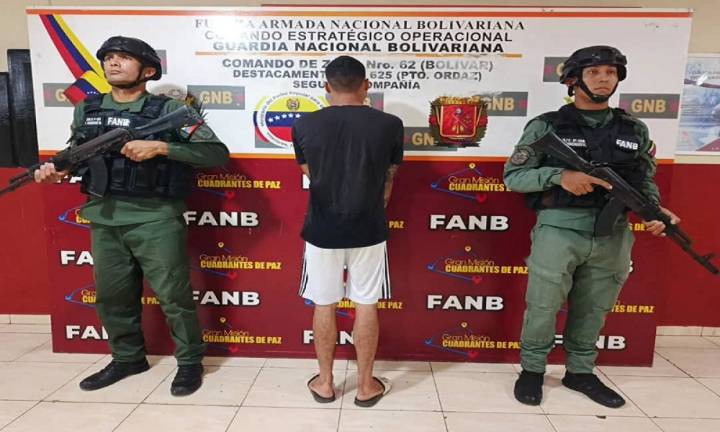 FANB aprehende a un sujeto señalado por presunto abuso sexual en Bolívar
