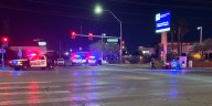 Stolen car crashes following police pursuit in central Las Vegas