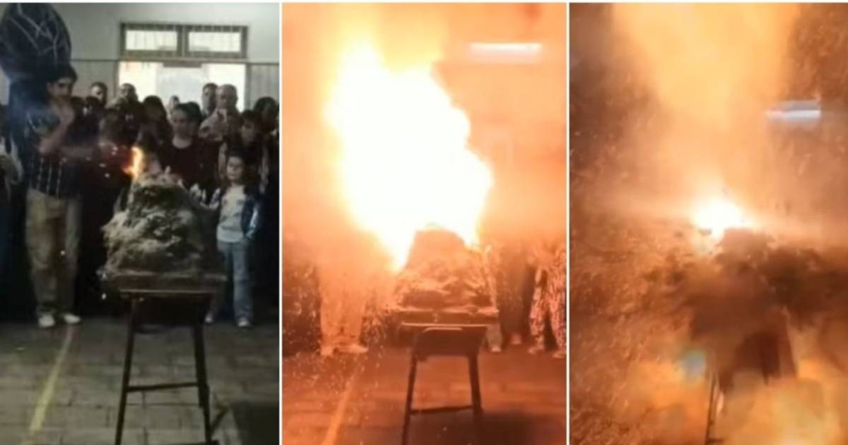 Video: quisieron simular la erupción de un volcán para una feria de ciencias y explotó: hay más de diez heridos