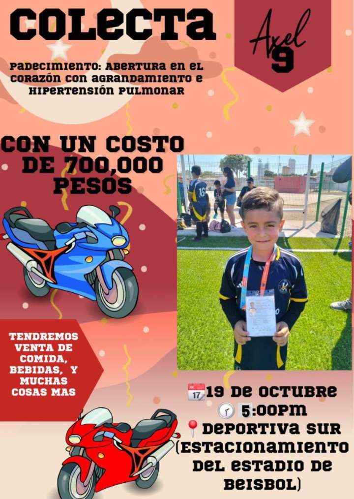 “Unidos por Axel: Gran evento solidario para salvar su corazón”