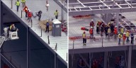 Crews rescue person trapped on roof at Glendale construction site