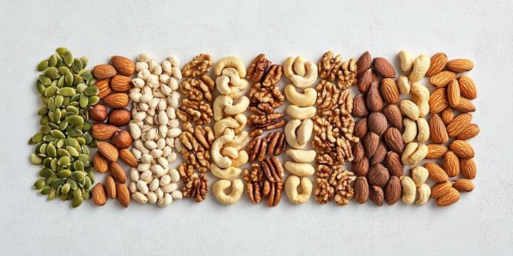 Frutos secos y semillas con alto contenido de magnesio: cuáles elegir e incorporar a la dieta diaria