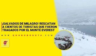 Cientos de rescatados del Monte Everest tras intensas nevadas en China