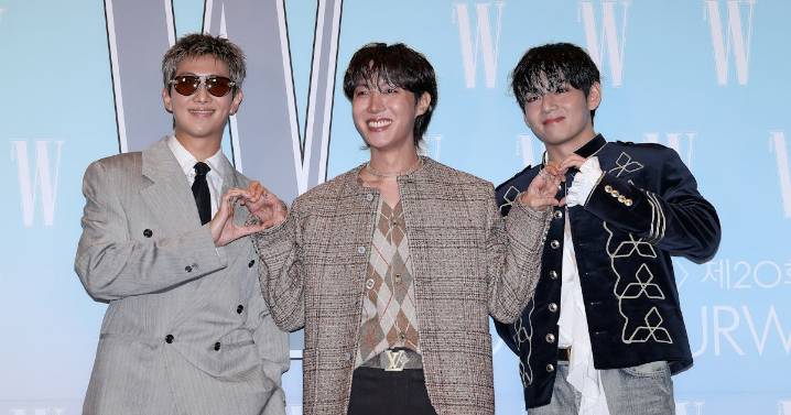 RM, J-Hope, and V of BTS  Reunite on the Red Carpet in Boy Band Style