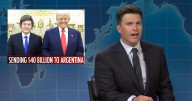 Colin Jost Cringes as Trump Joke Falls Flat on ‘Weekend Update’