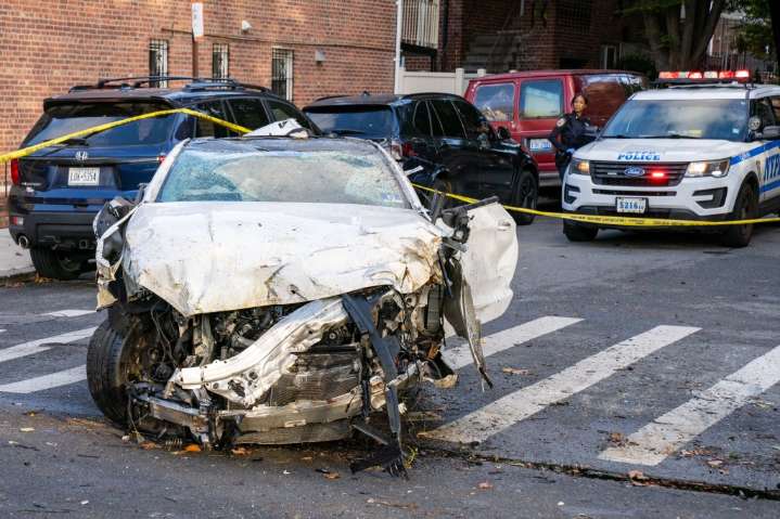 Motorcyclist, Mercedes passenger killed in Brooklyn parkway hit