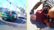 Atropelló a persona e intentó a apuñalar a carabinero: Videos muestran espectacular persecución por comunas de Santiago