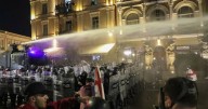 Georgia protesters clash near presidential palace