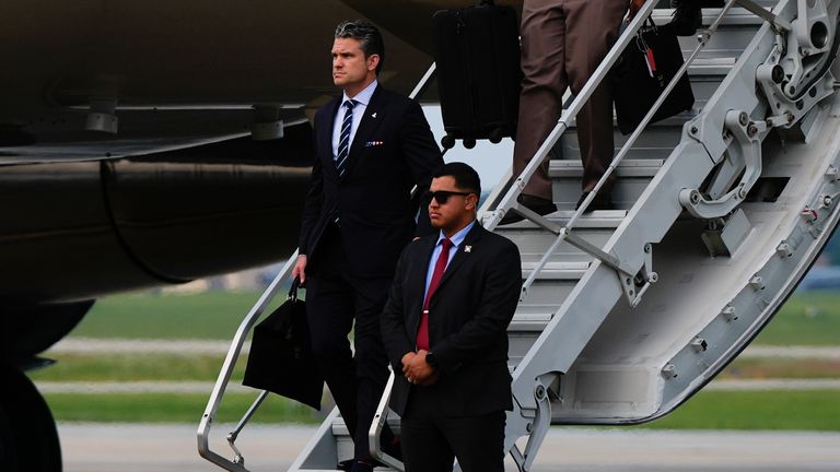 US defence secretary Pete Hegseth's jet makes unscheduled landing in UK after in