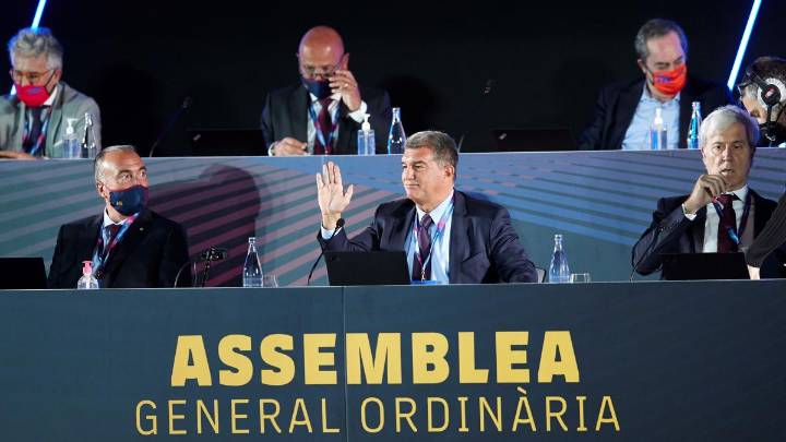 Joan Laporta, ante una asamblea con mucho aroma electoral