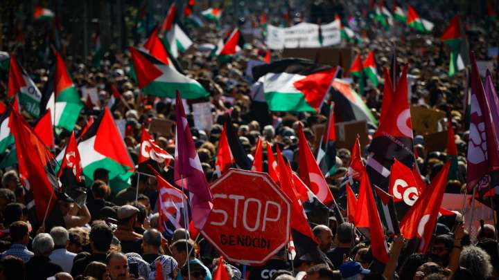 Barcelona vibra con una multitudinaria marcha por Palestina: 70.000 personas piden el fin del genocidio