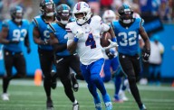 James Cook runs for 216 yards and 2 TDs, Allen accounts for 3 TDs as Bills rout Panthers 40
