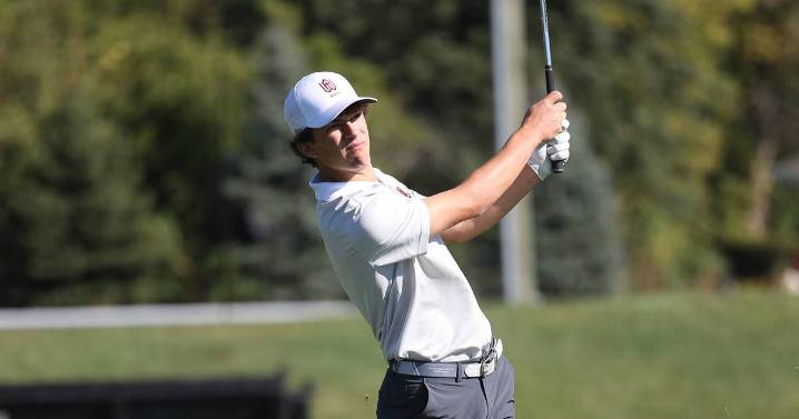 Wheaton Academy boys team, Owen Coniaris in the lead at Class 2A golf state tournament