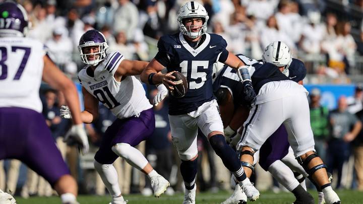Penn State QB Drew Allar exits Northwestern game with leg injury