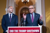 Trump hosts Senate Republicans at renovated White House as the shutdown drags into fourth week