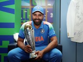 Former India skipper Rohit Sharma receives special memento...