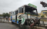 Bus sufre accidente e impacta contra cerco del Metropolitano en Comas: usuarios reportan demoras en estaciones