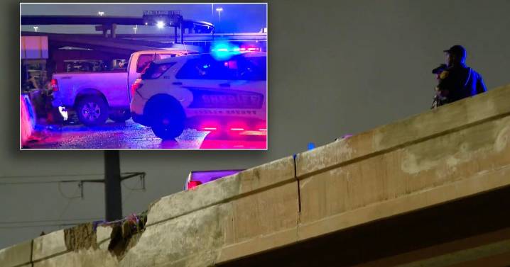 Dallas deputy thrown off I-35 overpass, seriously hurt after crash involving Ford F