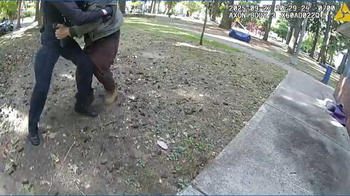 Portland police release bodycam footage of neck hold incident at Oregon Park
