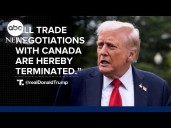 Trump ends trade talks with Canada