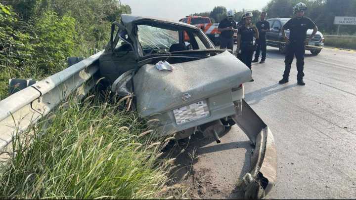 Choque Deja Tres Muertos y Cuatro Heridos en Cadereyta Jiménez, Nuevo León