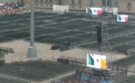 Alistan Zócalo de la CDMX para celebrar el primer año de gobierno de Sheinbaum