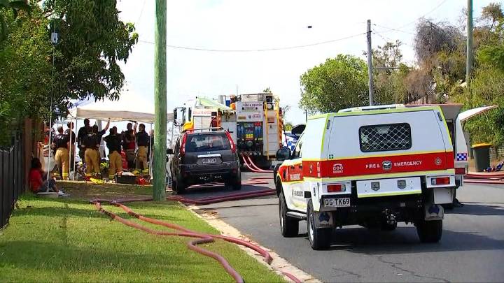 Grave fears for three people as Gladstone home is engulfed in flames