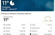Máxima de 26°C para este sábado