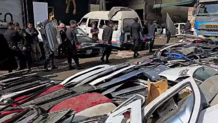 PNP realizó operativo en mercado negro ‘La 50’ e incautó autopartes de dudosa procedencia valorizas en S/ 800 mil